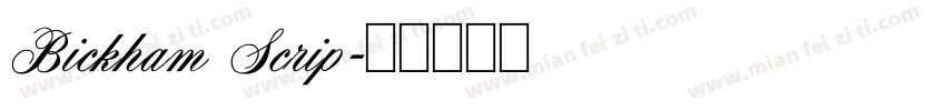 Bickham Scrip字体转换